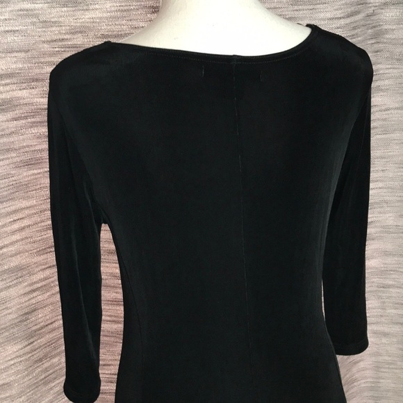 KIARA SMALL BLACK LONG SHEER DRESS - Picture 6 of 7